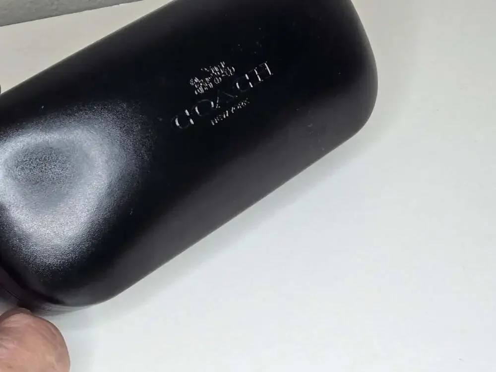 Coach New York Black Hard Shell Clamshell Eyeglasses or Sunglasses Case